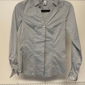 Gray button up blouse